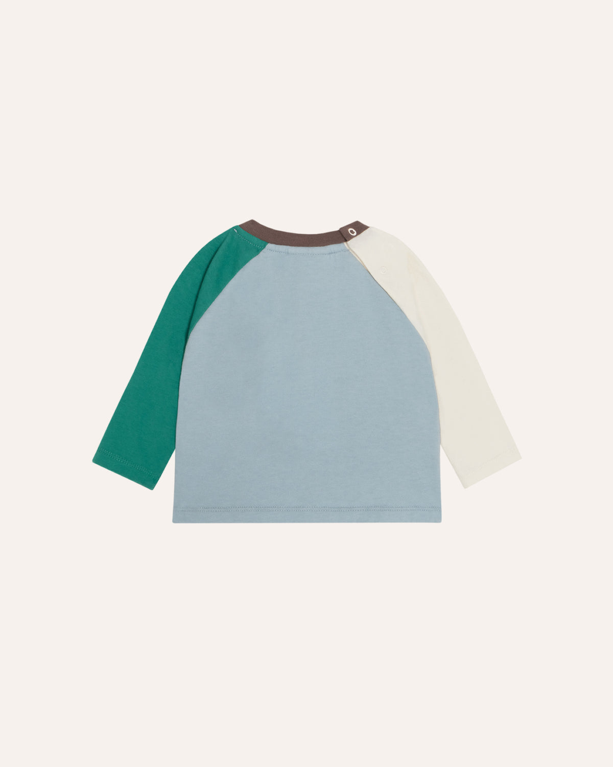Camiseta Bebé Color Block Azul Claro