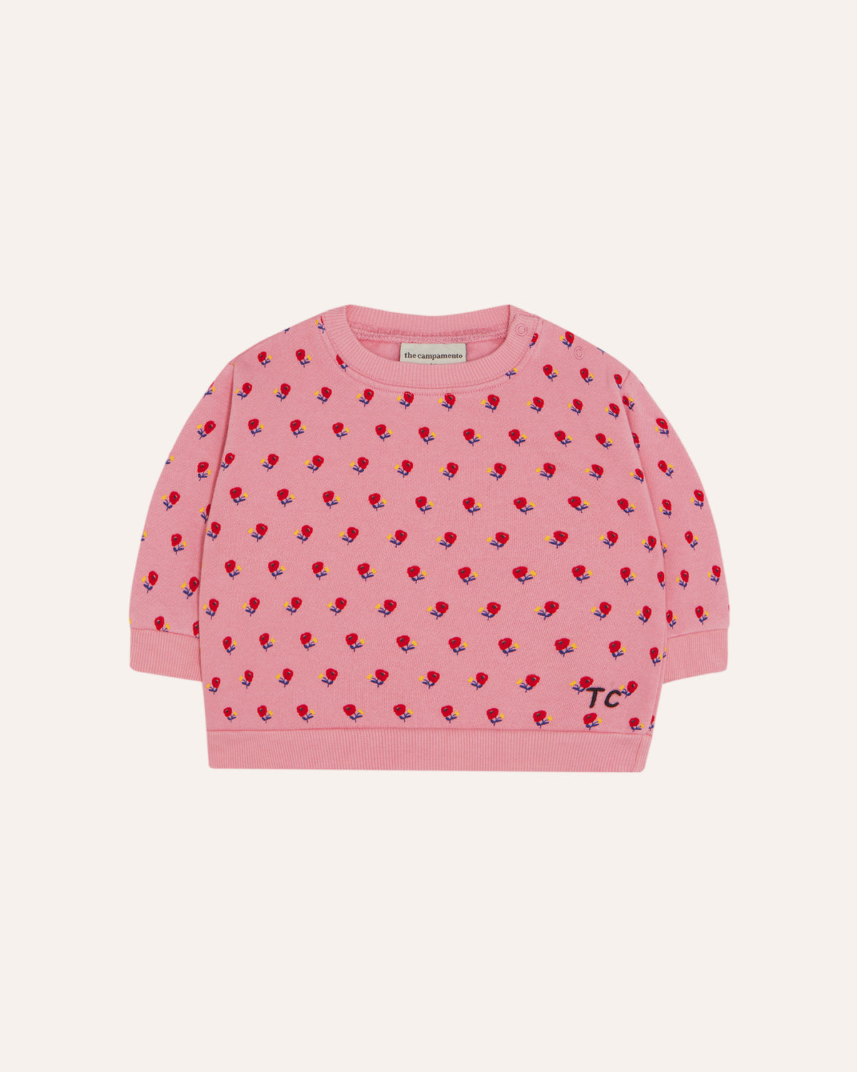 Sudadera Bebé Flowers Rosa