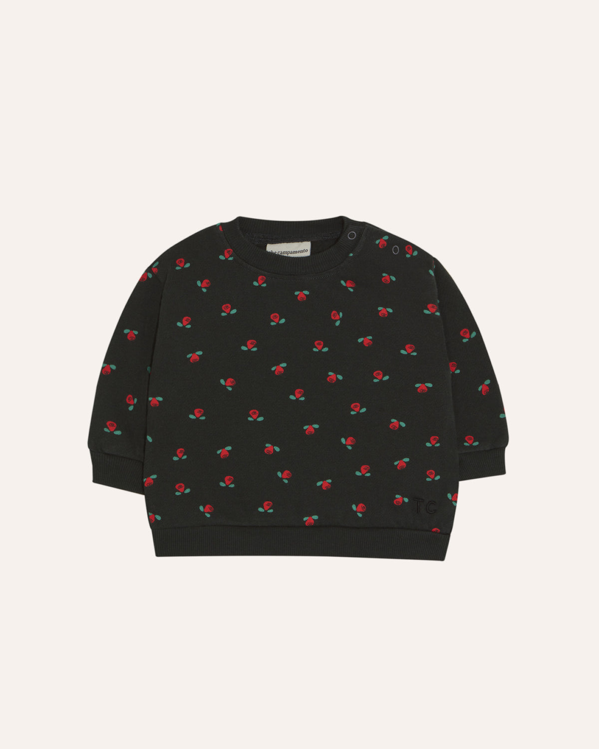 Sudadera Bebé Flowers Gris